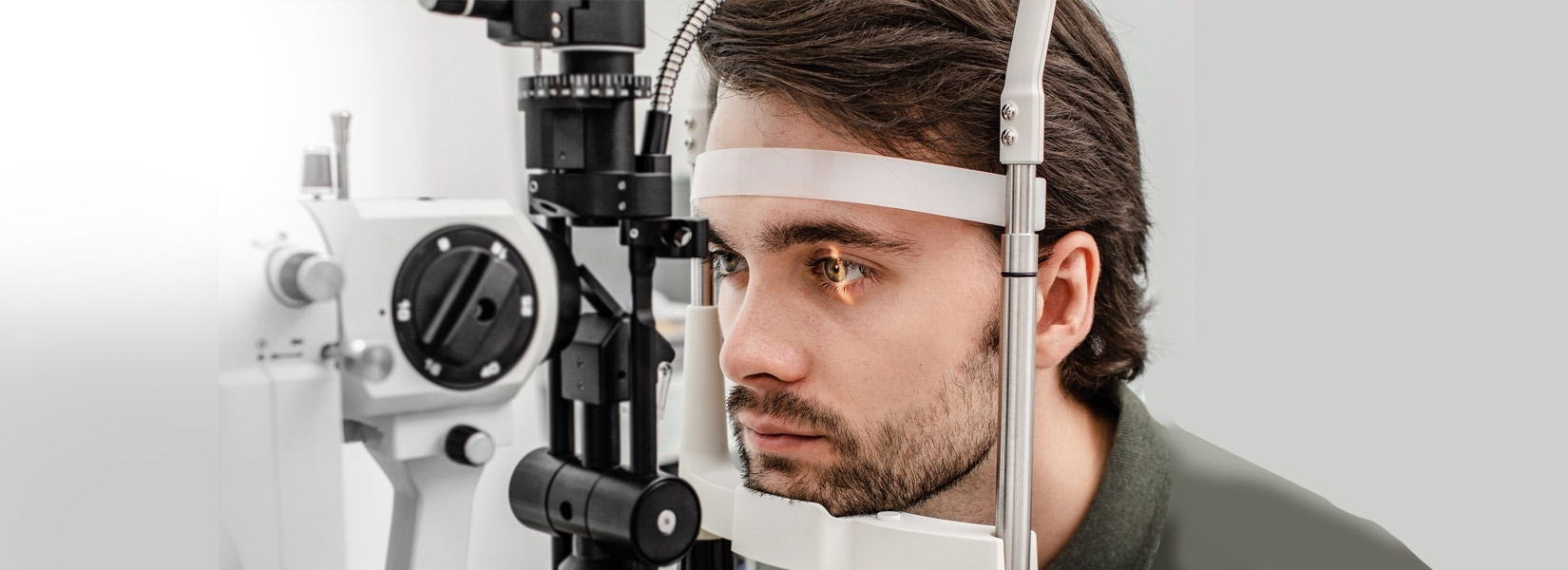 young man during eye exam in Simpsonville